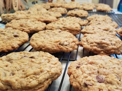 Cookies on a rack.