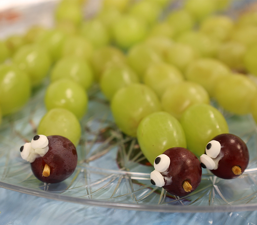 caterpillar grape snacks